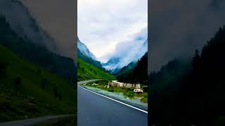 Halki halki si barsat aa gyi 🌧#mountains #nature #manali #kashmir #weather #barsat #uttarakhand