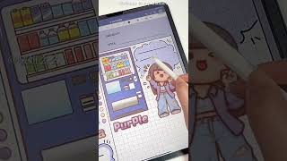 purple scrapbook#asmr #scrapbooking #sticker #aesthetic #shorts #youtubeshorts #ipad #craft #digital