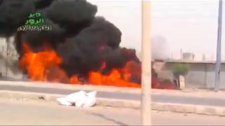 Syria   Cars Burn as Assad Bombs Salhieh in Deir Ezzor 7 May 13