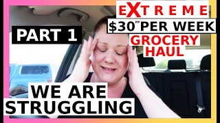 *NEW*  Ep 9 🛒 PART 1 GROCERY HAUL -  EXTREME BUDGET GROCERY HAUL 2 WEEK CHALLENGE  $30 PER WEEK pp