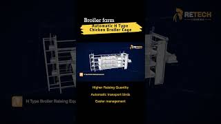 Automated broiler chicken cage poultry farm design for sale - RETECH Farming