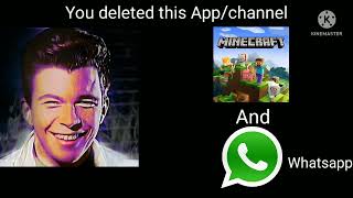 Rick astley becoming evil (You deleted this app/channel)