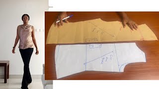 HOW TO DRAFT, CUT, AND SEW A SLEEVELESS COWL NECK TOP