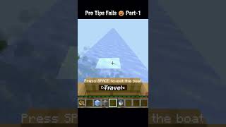 Minecraft Pro Tips Part-1 || Fast Travelling #shorts #viral #protips