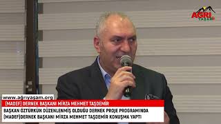 BAŞKAN ÖZTÜRKÜN DÜZENLEMİŞ OLDUĞU PROGRMDA (MADEF)DERNEK BAŞKANI MİRZA MEHMET TAŞDEMİR KONUŞMA YAPTI