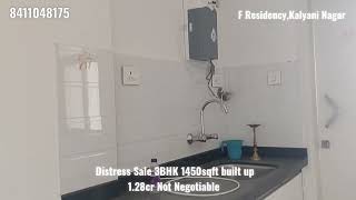 Distress Sale 3bhk @ F Residency,Kalyani Nagar Annexe - SOLD