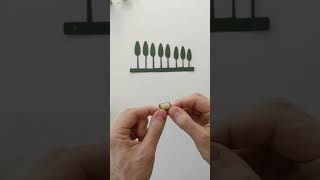 tiny plant from cardstock! miniature bundle kit made with Cricut cutting machine