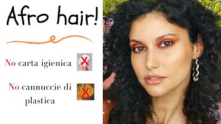 AFRO HAIRSTYLE TUTORIAL SENZA CALORE ! PRODOTTI E CONSIGLI UTILI.