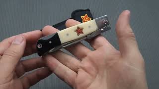 PK110 Super Pocket Knife Russian Folding Blade Finka NKVD KGB