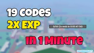 19 Double EXP CODES in 1 Minute! (Blox Fruits)