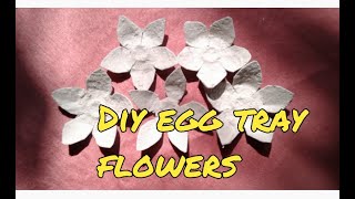 HOW TO MAKE FLOWERS . RECYCLED  EGGTRAY.