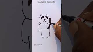 Simple Panda 🐼 tattoo drawing shorts #viral #drawing #panda #tattoo #tapasgorai77