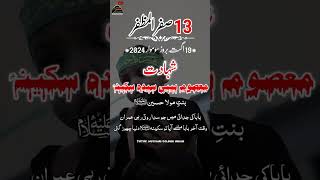 13 Safar Masaib Shahadat e Bibi Sakina s.a #13safar #shahadatbibisakina #asifalvi #nohastatus #reels