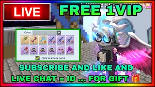 Giveaway In Subs And Like And ID... In Blockman Go Skyblock Live Stream