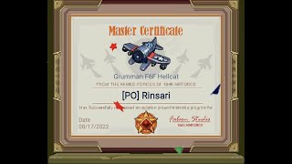 1945 Air Force Grumman F6F Hellcat Master Certificate