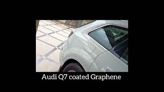 Audi Q7 Coated ceramic graphene coating | top ceramic coating | top graphene coating | hyderabad