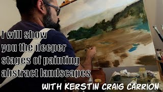 I will show you the deeper stages of painting abstract landscapes