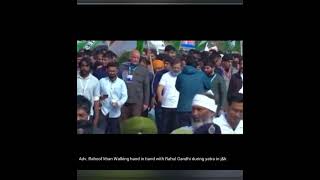 Bharat jodo yatra j&k jammu/Walking hand in hand with rahul gandhi during yatra in j&k