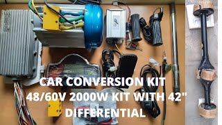 #unboxing CAR CONVERSION KIT 48/60V 2000W KIT WITH 42" DIFFERENTIAL