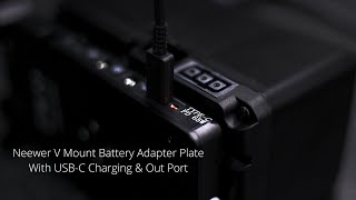 V Mount Battery Plate By Neewer - 65 Watt Charging USB-C Port