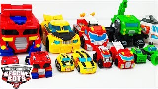 Transformers Rescue Bots Toys Collection Optimus Prime Bumblebee Heatwave Boulder And Blades Figures