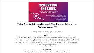 What Role Will Carbon Removal Play Under Article 6 of the Paris Agreement?