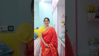 নববর্ষ Saree Styling 💕 #ytshorts #stylingshorts #shortsviral #sareestyling