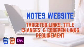 Targeted Links, Title Changes, & Codepen Links Requirement