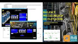 Balance Metalúrgico de Flotación y Optimización estadística de Planta