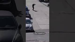 Skater runs into car at high speed! #shorts#skate#crash#fatal