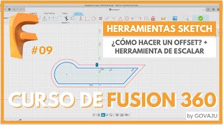 ¿Cómo aplicar el OFFSET Y ESCALAR 🔍 en un SKETCH? ✍ Herramientas ⚒️ CURSO FUSION 360 #09