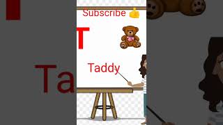 Five words start with letter T with Spelling.#kidsstudy ,#educationalvideosforkids