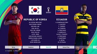 NEW SEASON- FIFA WORLD CUP  2022- GROUPS  STAGE [ KOREA  VS  ECUDOR  ] GAMEPLAY