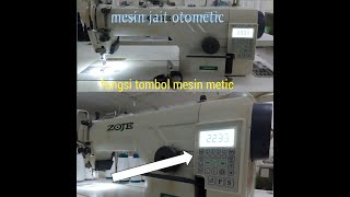 fungsi tombol Mesin jait otomatis