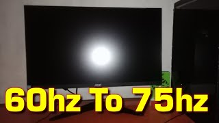 How to overclock your 60hz monitor to 75hz | simple overclock monitor |Technomit