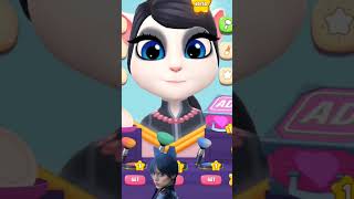 Wednesday Adams cat costume makeover my talking Angela 2