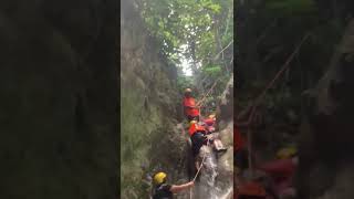 Waterfall levels climbing the whole family..