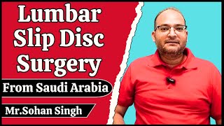 Lumbar slip disc surgery From Saudi Arabi | Slip Disc Treatment In Noida & Delhi NCR