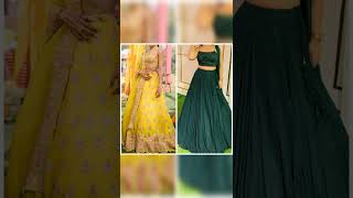 Green lehenga vs Yellow lehenga 💛💚💛💚|| Lehenga designs #lehenga #lehengaforgirls #shorts #ytshorts