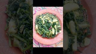 পালং শাক ভাজি রেসেপি /palong shak recipe#food #cooking #recipe #shorts