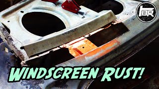 Rust repair on the windscreen sill and parcel shelf - RA23 Toyota Celica Restomod (Part 35)