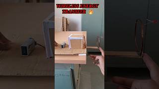 Wireless Power Transmission School Project 😲 | Wireless Energy Transfer cartoon dc motor 🔥#shorts