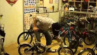 Demostration of 16" Japan Used Aluminium Folding Bicycle (Brand: AERO)