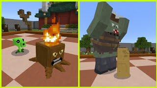 MCPE PVZ 2.3 | Torchwood | New Zombie Animations | Sneak Peak