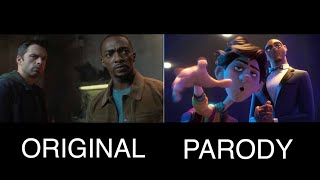 FALCON AND WINTER SOLIDER Side-By-Side W/ Spies In Disguise