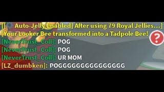 My Cheapest Mythic Bee! Tadpole Bee (79 Royal Jellies!) (Bee Swarm Simulator Roblox)