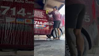 Oddly Satisfying! Cleaning the CLEANING van. #auto #detailing #wash #vansetup