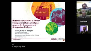 Perspectives in African Management Studies: Bridging Anamnestic Scholarship & Organizational Science