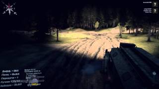 Night Travel on trucks URAL 4320 6x6 spintires offroad truck simulator