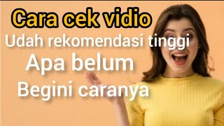 tutorial YouTube pemula cara melihat Vidio kita udah rekomendasi apa belum